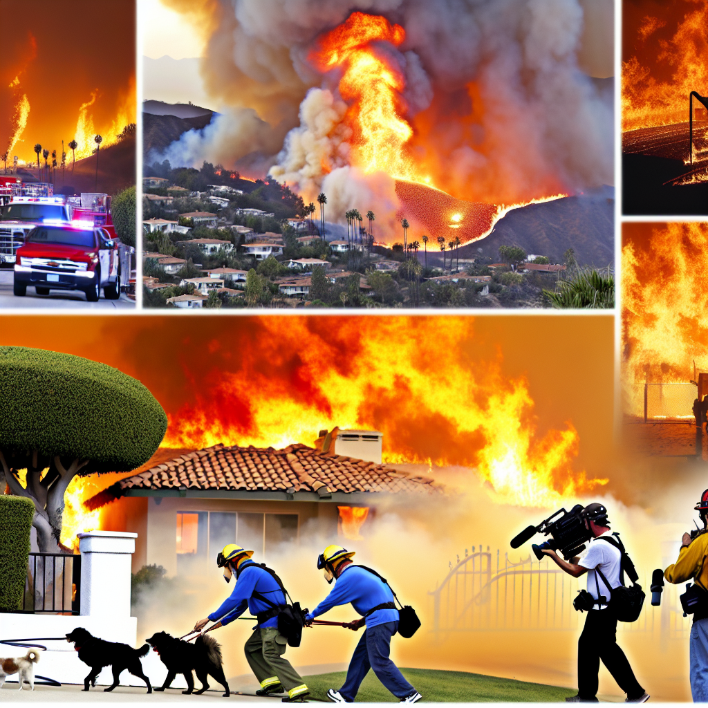 “Heroic Dog Rescue Amid Devastating Palisades Fire”