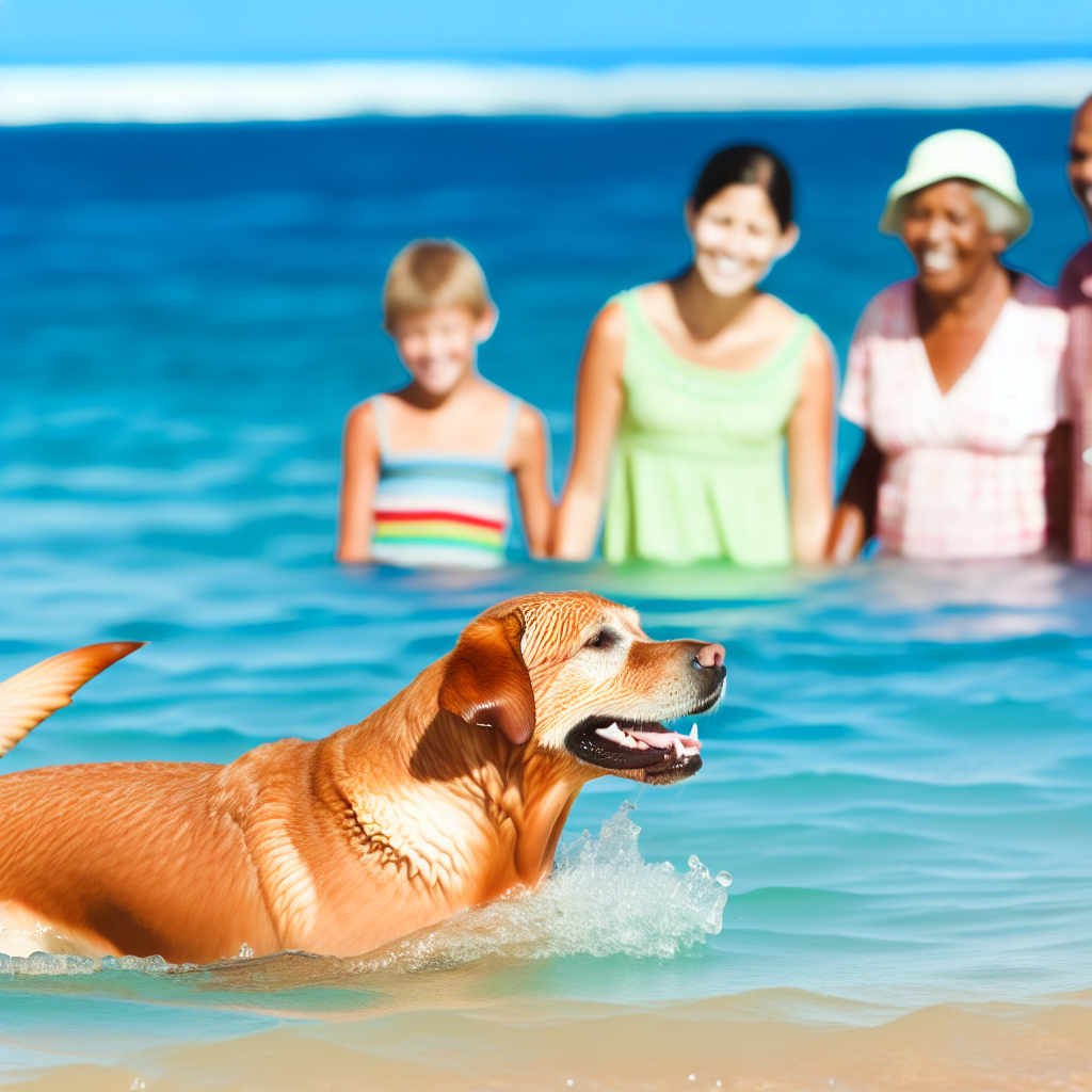 “Dive Into Joy: Max the Swimming Dog Wins Hearts”